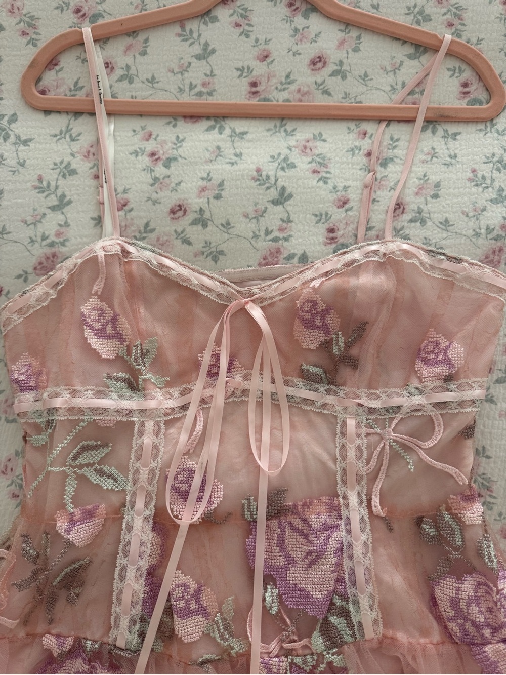 For Love and Lemons Emmeline Embroidery Ruffled Mini Dress - Picture 11 of 16
